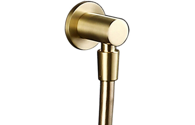 Wall Outlet Elbow – Brushed Brass
