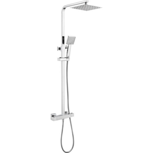 Kube Thermostatic Mixer Bar w/Riser & Overhead