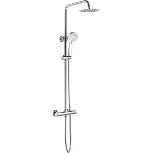 Louve Thermostatic Bar Mixer w/Riser & Overhead Kit