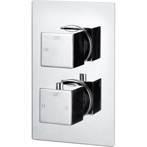 Jetta Thermostatic Single Outlet Twin Shower Valve
