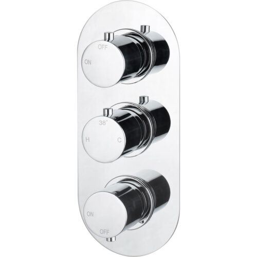 Lucas Thermostatic Two Outlet Triple Shower Valve