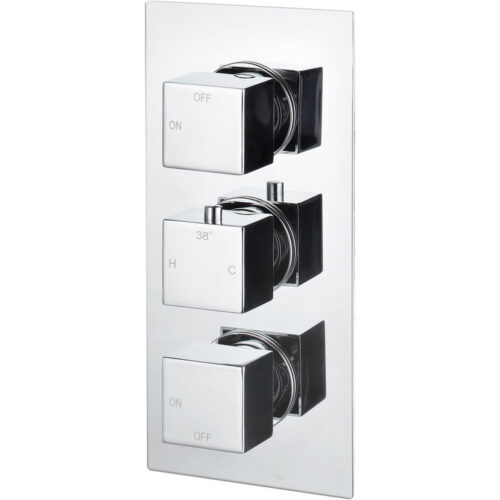 Jetta Thermostatic Two Outlet Triple Shower Valve