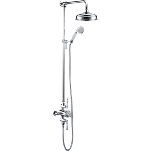 Echo Traditional Exposed Two Outlet Shower Valve with Riser Kit & Overhead