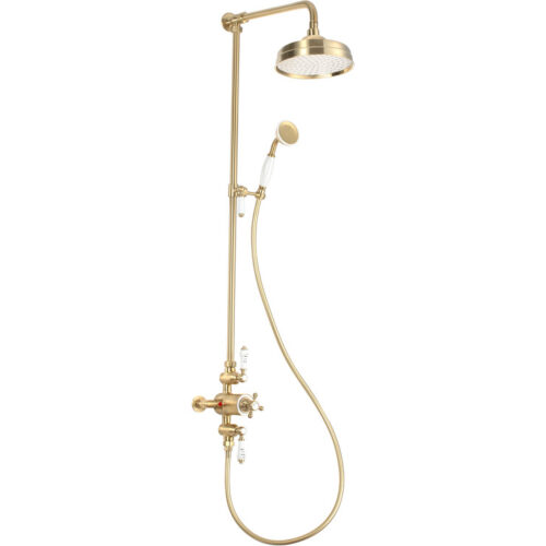 Echo Thermostatic Shower Kit - Brushed Brass