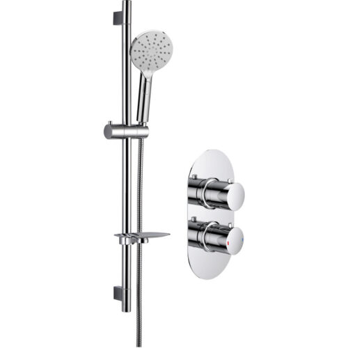 Lucas Shower Pack One - Single Outlet Twin Shower Valve with Riser Kit
