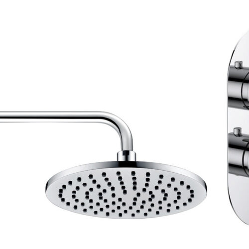 Lucas Shower Pack Three - Single Outlet Twin Shower Valve with Overhead