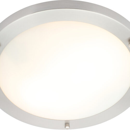 Sigma Large Flush Ceiling Light (Bulb) - Chrome