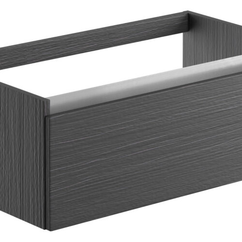 Liberte 800mm 1 Drawer Wall Hung Basin Unit (No Top) - Graphitewood