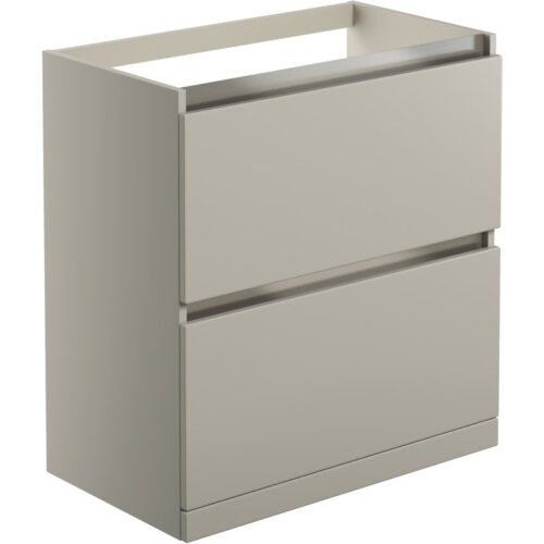 Liberte 800mm 2 Drawer Floor Standing Basin Unit (No Top) - Latte