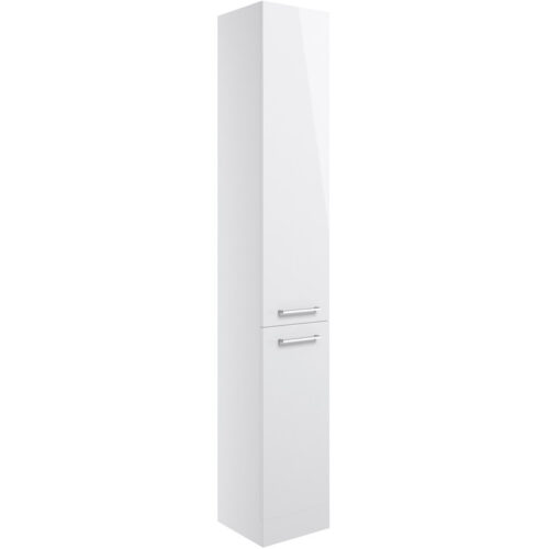 350mm Floor Standing 2 Door Tall Unit - White Gloss