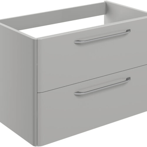 Taurus 794mm 2 Drawer Wall Unit (exc. Basin) - Grey Gloss