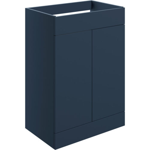 Sable 590mm Floor Standing 2 Door Basin Unit (No Top) - Matt Deep Blue