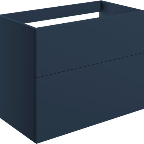 Sable 790mm Wall Hung 2 Drawer Basin Unit (No Top) - Matt Deep Blue