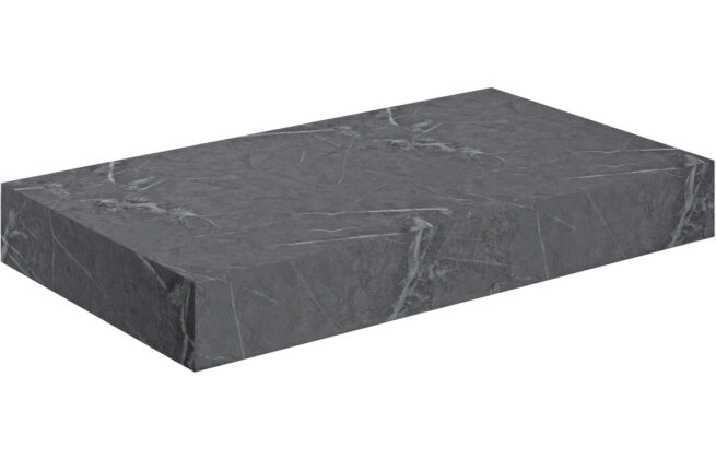 Nimbus 800mm Wall Hung Basin Shelf – Grey Marble