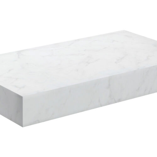 Nimbus 800mm Wall Hung Basin Shelf - White Marble