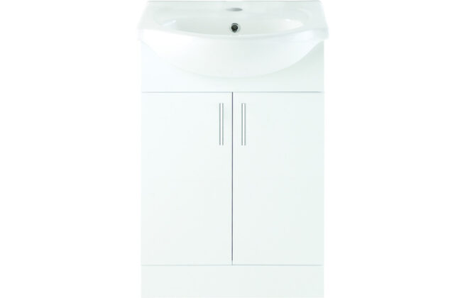 Christopher 560mm Basin Unit & Basin – White Gloss