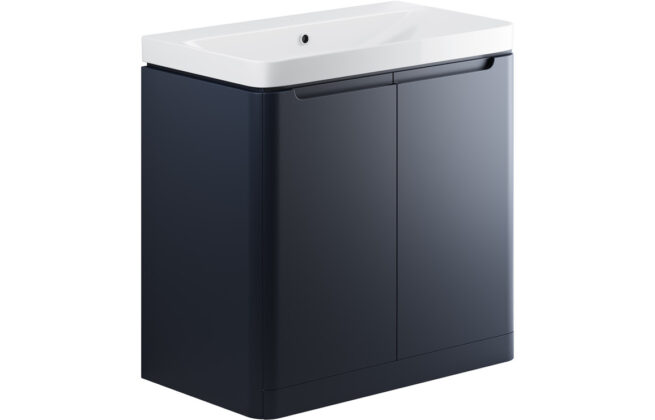 Fairmont 800mm 2 Door Floor Standing Basin Unit – Matt Indigo