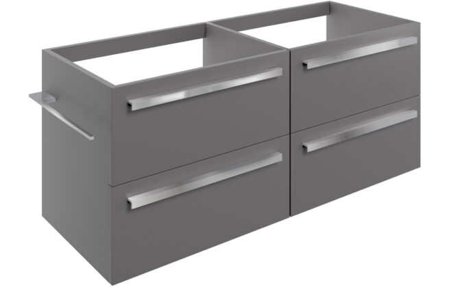 Monaco 1200mm Wall Hung Basin Unit Run (No Top) – Matt Urban Grey