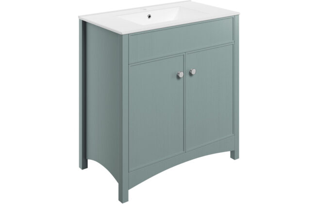 Fiero 810mm Basin Unit (exc. Basin) – Sea Green Ash