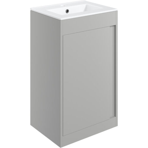 Elan 510mm Floor Standing Unit Inc. Basin - Matt Light Grey