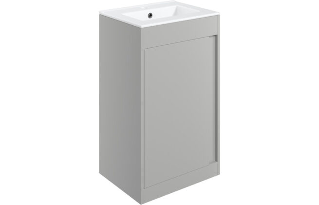 Elan 510mm Floor Standing Unit Inc. Basin – Matt Light Grey