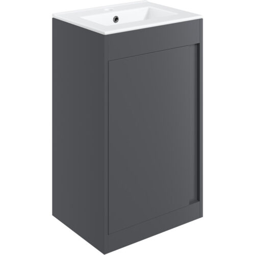 Elan 510mm Floor Standing Unit Inc. Basin - Matt Graphite Grey
