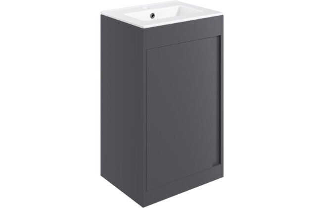 Elan 510mm Floor Standing Unit Inc. Basin – Matt Graphite Grey