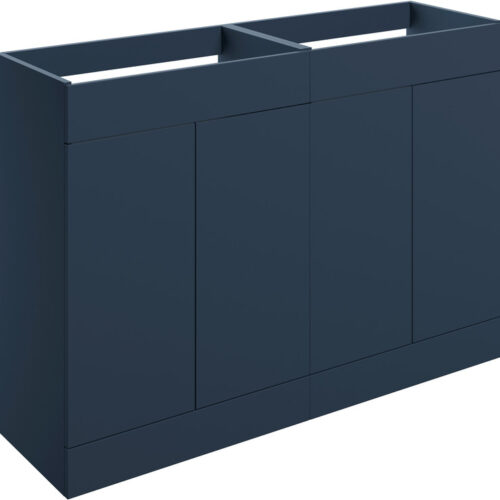 Sable 1180mm Floor Standing 4 Door Basin Unit (No Top) - Matt Deep Blue
