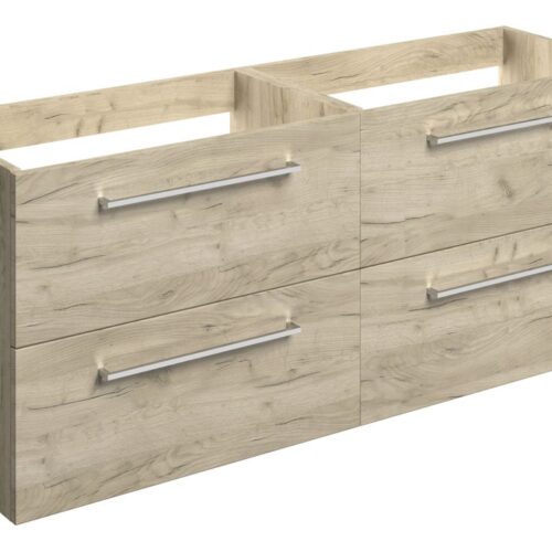 Jupiter 1180mm Wall Hung 2 Drawer Basin Unit Run (No Top) - Oak