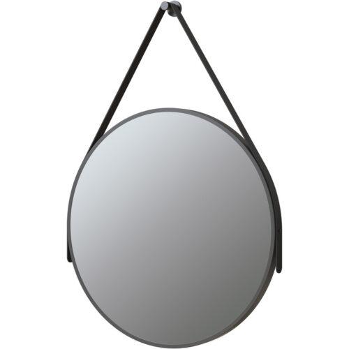 Cairo 600mm Round Mirror - Matt Black