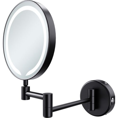 Bono Round LED Cosmetic Mirror - Black