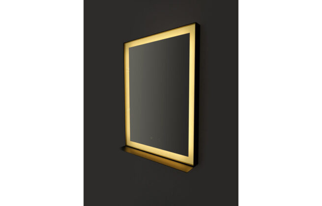 Shire 800x600mm Front-Lit Rectangular Mirror – Black