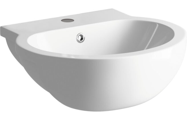 November 540x500mm 1TH Semi Recessed Basin