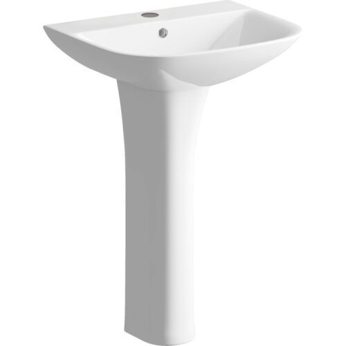 April 560x450mm 1TH Basin & Full Pedestal (Boxed)
