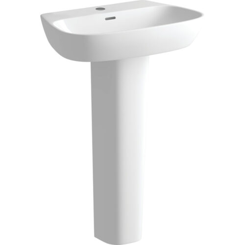 Saturn 600x400mm 1TH Basin & Full Pedestal