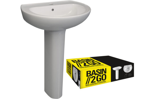 January 573x460mm 1TH Basin & Full Pedestal