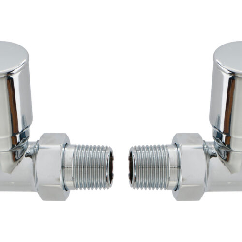 Patterned Chrome Radiator Valves - Straight