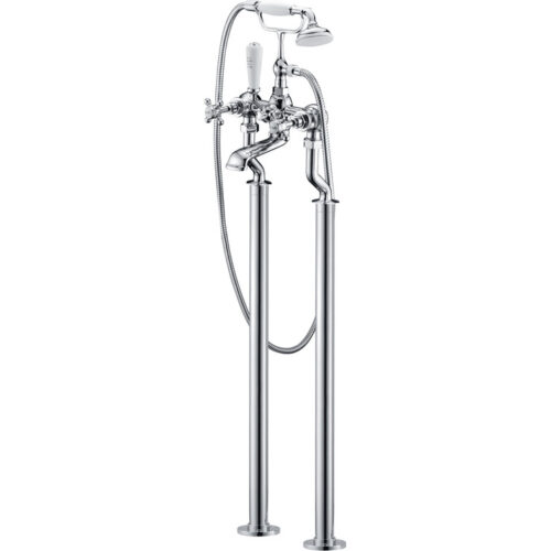 Roma Floor Standing Bath/Shower Mixer w/Shower Kit