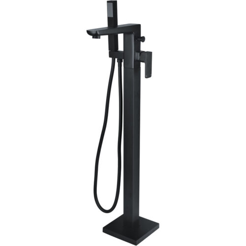 Finissimo Floor Standing Bath/Shower Mixer - Matt Black