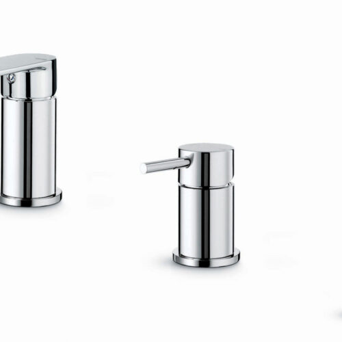Vema Timea 3-Hole Deck Mounted Bath/Shower Mixer - Chrome
