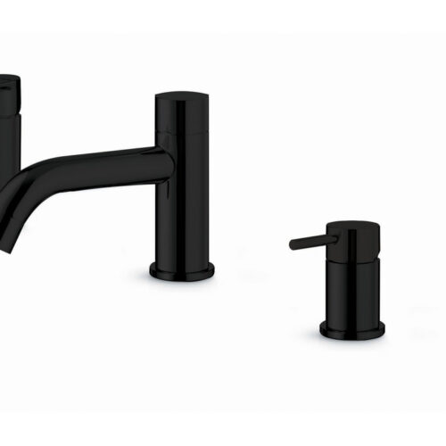 Vema Timea 4-Hole Deck Mounted Bath/Shower Mixer - Matt Black