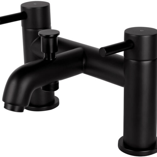 Vema Maira Deck Mounted Bath/Shower Mixer - Black