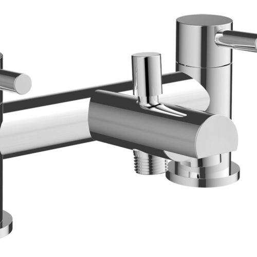 Lake Bath/Shower Mixer & Bracket - Chrome