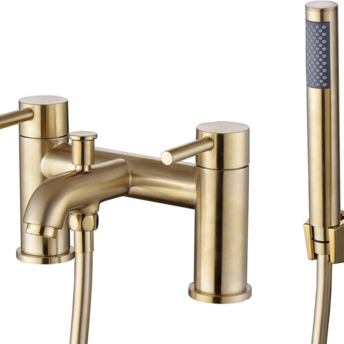 Memphis Bath/Shower Mixer - Brushed Brass