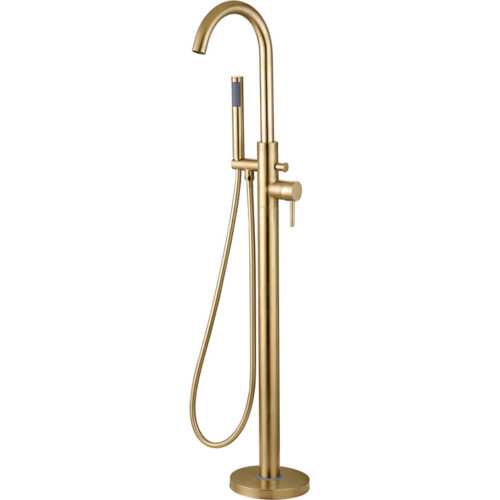 Memphis Floor Standing Bath/Shower Mixer - Brushed Brass