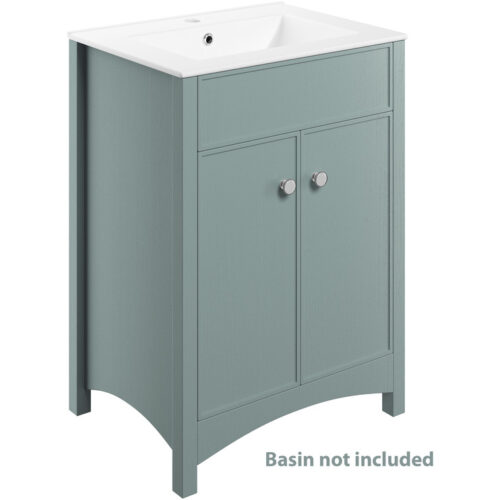 Fiero 610mm Basin Unit (exc. Basin) - Sea Green Ash