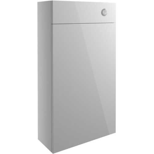 Tundra 500mm Slim WC Unit - Light Grey Gloss