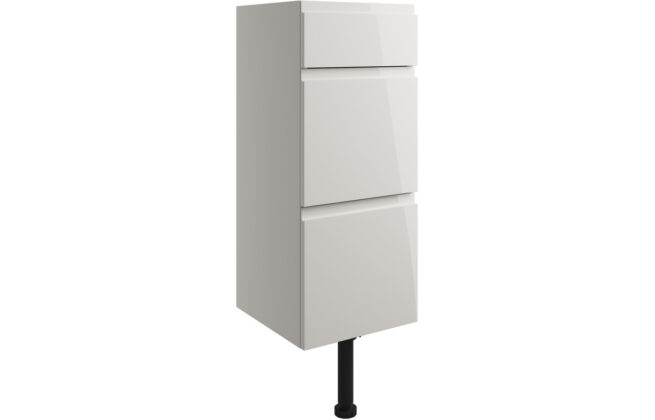 Mirage 300mm 3 Drawer Unit – Pearl Grey Gloss