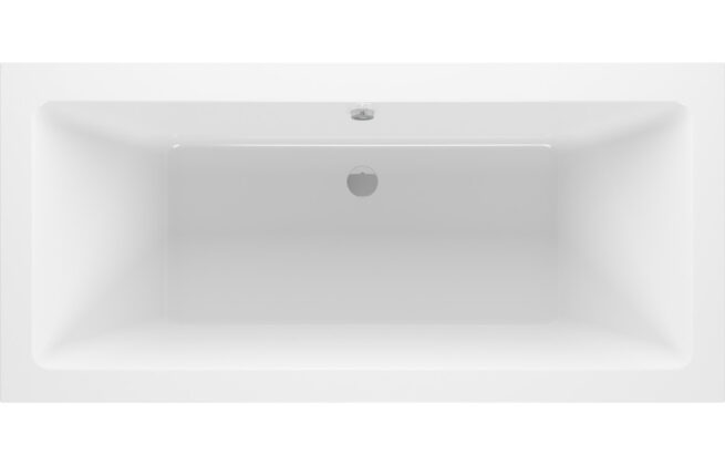 Forte Square Double Ended 1700x700x550mm 0TH Bath w/Legs