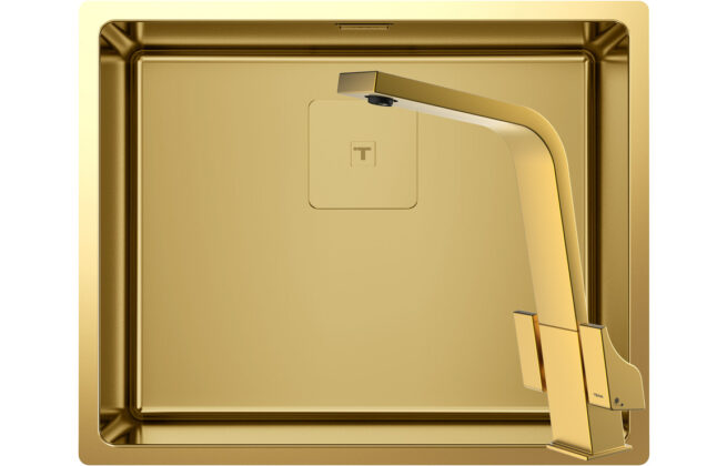Teka FlexLinea RS15 50.40 1B Undermount/Inset Sink & ICT 915 Tap – Brass
